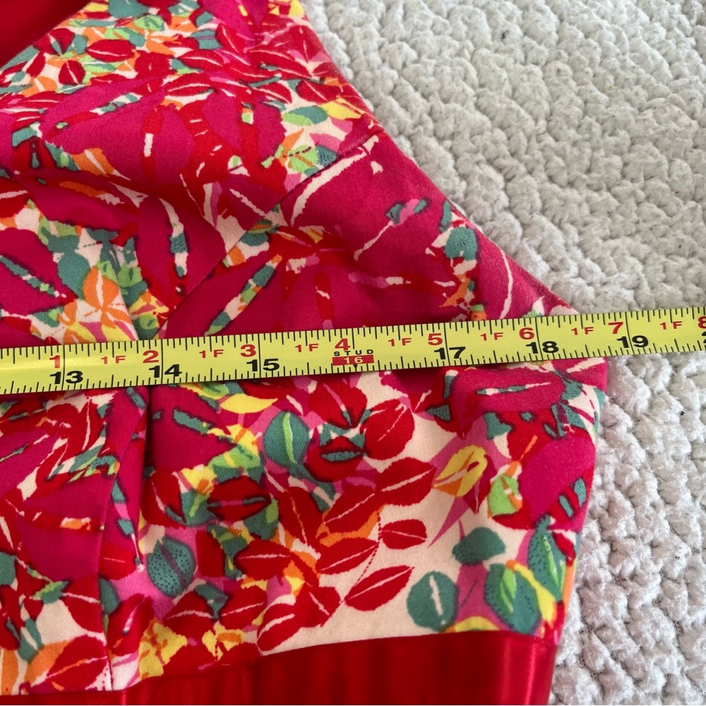 Signature by Sangria Vibrant Floral Midi Dress - Red and Pink | Size 12 - Picture 7 of 9
